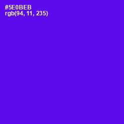 #5E0BEB - Purple Heart Color Image