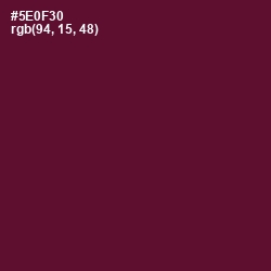 #5E0F30 - Mulberry Wood Color Image