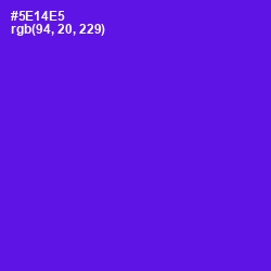 #5E14E5 - Purple Heart Color Image