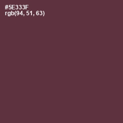 #5E333F - Congo Brown Color Image