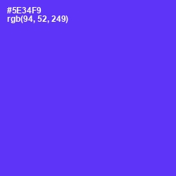 #5E34F9 - Purple Heart Color Image