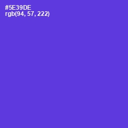 #5E39DE - Purple Heart Color Image