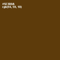 #5E3B0A - Saddle Brown Color Image