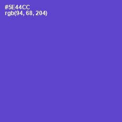 #5E44CC - Fuchsia Blue Color Image
