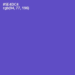 #5E4DC4 - Fuchsia Blue Color Image