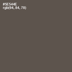 #5E544E - Fuscous Gray Color Image