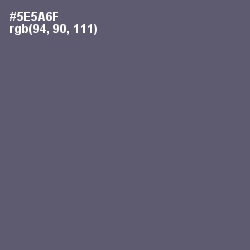 #5E5A6F - Mid Gray Color Image