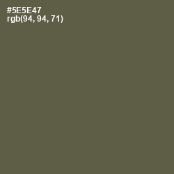 #5E5E47 - Fuscous Gray Color Image