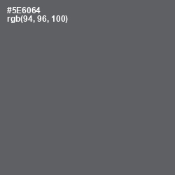 #5E6064 - Shuttle Gray Color Image