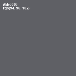 #5E6066 - Shuttle Gray Color Image