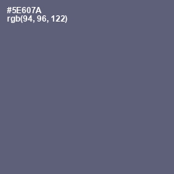 #5E607A - Shuttle Gray Color Image