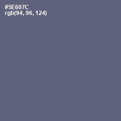 #5E607C - Shuttle Gray Color Image
