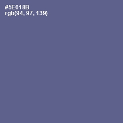 #5E618B - Waikawa Gray Color Image