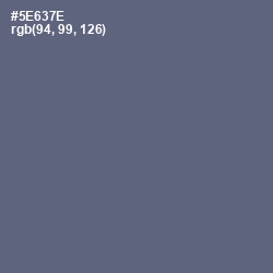 #5E637E - Shuttle Gray Color Image