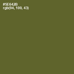 #5E642B - Chalet Green Color Image