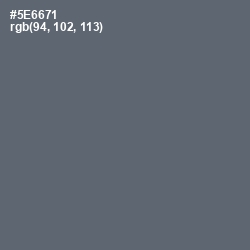 #5E6671 - Shuttle Gray Color Image