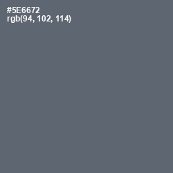 #5E6672 - Shuttle Gray Color Image