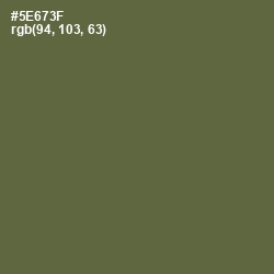 #5E673F - Chalet Green Color Image