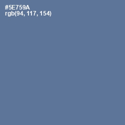 #5E759A - Kashmir Blue Color Image