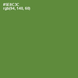 #5E8C3C - Olive Drab Color Image