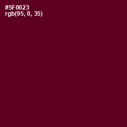 #5F0023 - Bordeaux Color Image