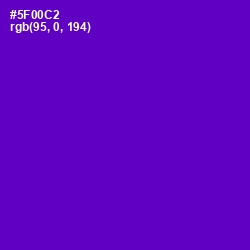 #5F00C2 - Purple Heart Color Image