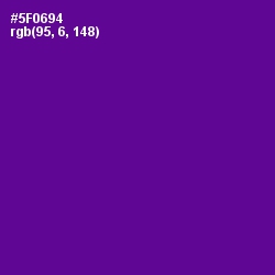 #5F0694 - Pigment Indigo Color Image