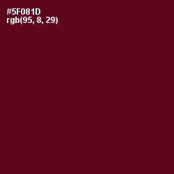 #5F081D - Maroon Oak Color Image