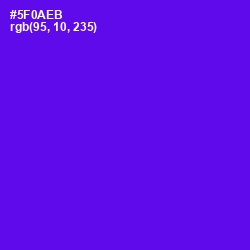 #5F0AEB - Purple Heart Color Image