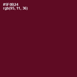 #5F0B24 - Bordeaux Color Image