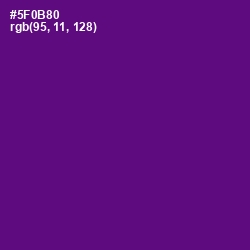 #5F0B80 - Pigment Indigo Color Image