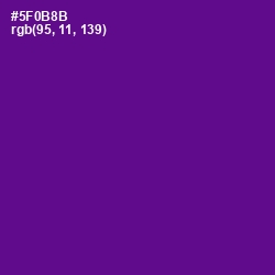 #5F0B8B - Pigment Indigo Color Image