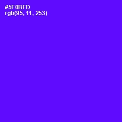#5F0BFD - Purple Heart Color Image