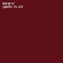 #5F0F17 - Maroon Oak Color Image