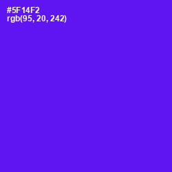 #5F14F2 - Purple Heart Color Image