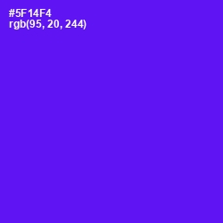 #5F14F4 - Purple Heart Color Image