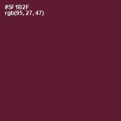 #5F1B2F - Wine Berry Color Image