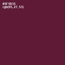 #5F1B35 - Wine Berry Color Image