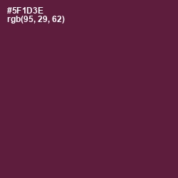 #5F1D3E - Wine Berry Color Image