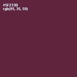 #5F233B - Congo Brown Color Image