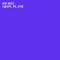#5F30EE - Purple Heart Color Image