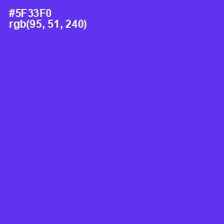 #5F33F0 - Purple Heart Color Image