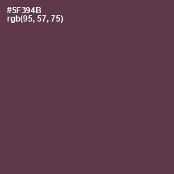 #5F394B - Voodoo Color Image