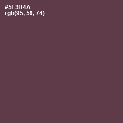 #5F3B4A - Voodoo Color Image