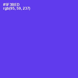 #5F3BED - Purple Heart Color Image