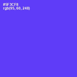 #5F3CF8 - Purple Heart Color Image