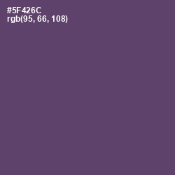 #5F426C - Mulled Wine Color Image