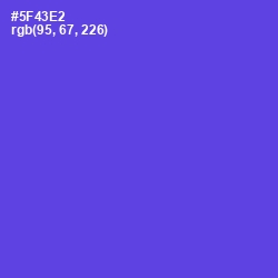 #5F43E2 - Fuchsia Blue Color Image