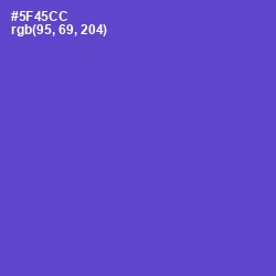 #5F45CC - Fuchsia Blue Color Image