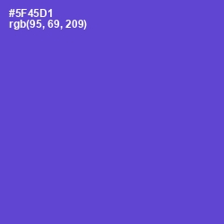 #5F45D1 - Fuchsia Blue Color Image